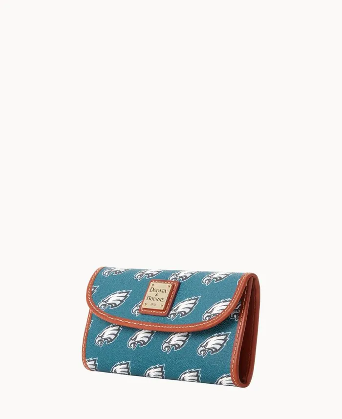 NFL Eagles Continental Clutch Eagles ManWoman Dooney and Bourke Wallets NFL Eagles Continental Clutch Eagles ManWoman Dooney and Bourke Wallets