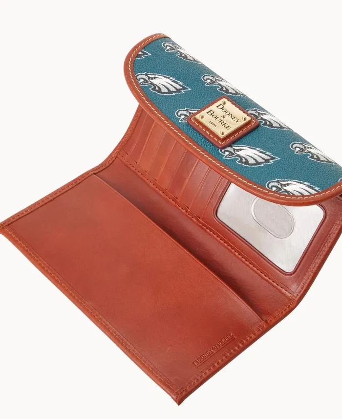 NFL Eagles Continental Clutch Eagles ManWoman Dooney and Bourke Wallets NFL Eagles Continental Clutch Eagles ManWoman Dooney and Bourke Wallets