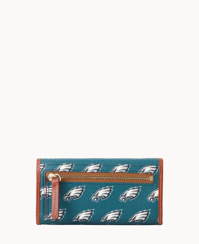 NFL Eagles Continental Clutch Eagles ManWoman Dooney and Bourke Wallets NFL Eagles Continental Clutch Eagles ManWoman Dooney and Bourke Wallets