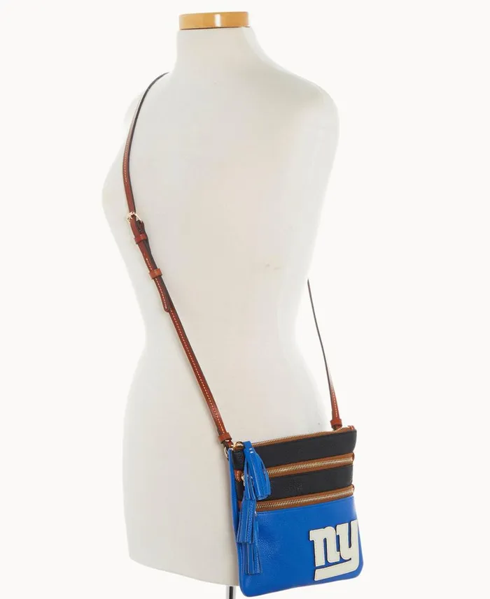 NFL Giants Triple Zip Crossbody Giants Woman Dooney and Bourke Crossbodies NFL Giants Triple Zip Crossbody Giants Woman Dooney and Bourke Crossbodies