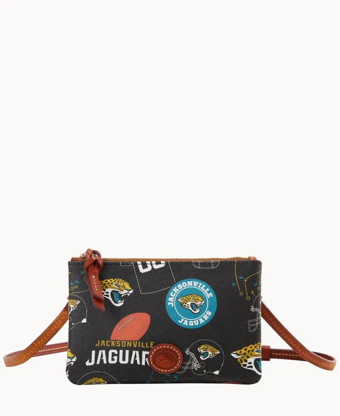 NFL Jaguars Top Zip Crossbody Jaguars Woman Dooney and Bourke Crossbodies