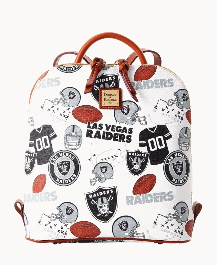 NFL Raiders Zip Pod Backpack Raiders Woman Dooney and Bourke Backpacks