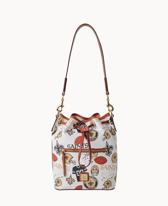 NFL Saints Drawstring Saints Woman Dooney and Bourke Shoulder Bags