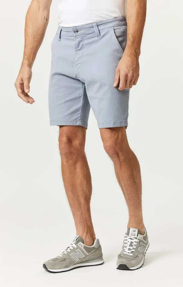 Noah Shorts In Pearl Blue Luxe Twill Men Mavi Jeans Shorts Noah Shorts In Pearl Blue Luxe Twill Men Mavi Jeans Shorts