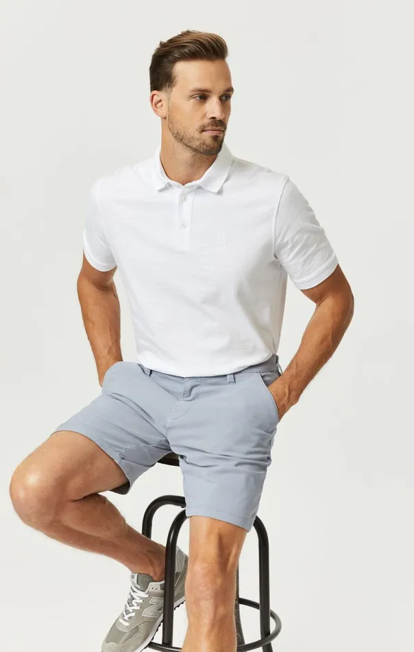 Noah Shorts In Pearl Blue Luxe Twill Men Mavi Jeans Shorts Noah Shorts In Pearl Blue Luxe Twill Men Mavi Jeans Shorts
