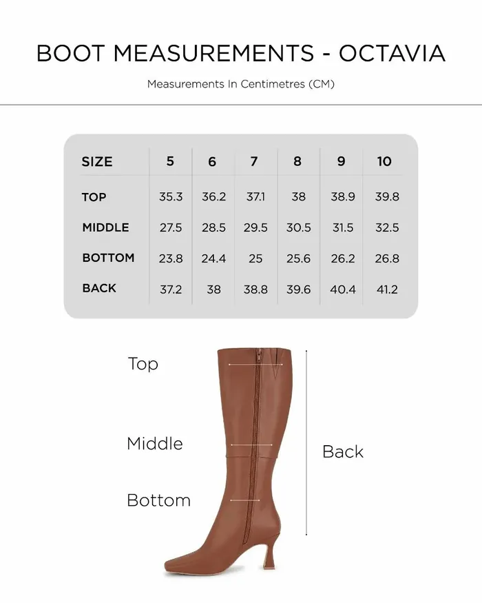 NOVO Shoes OCTAVIA CAMEL Women Knee High Boots
