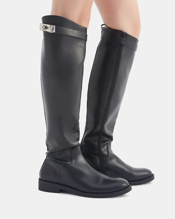 NOVO Shoes OHARA BLACK Women Knee High Boots