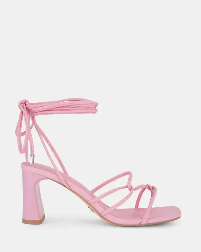 NOVO Shoes Party Women URAY PINK LaceUp Heels