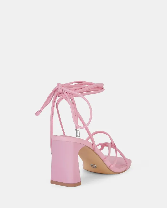 NOVO Shoes Party Women URAY PINK LaceUp Heels