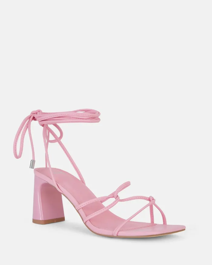 NOVO Shoes Party Women URAY PINK LaceUp Heels