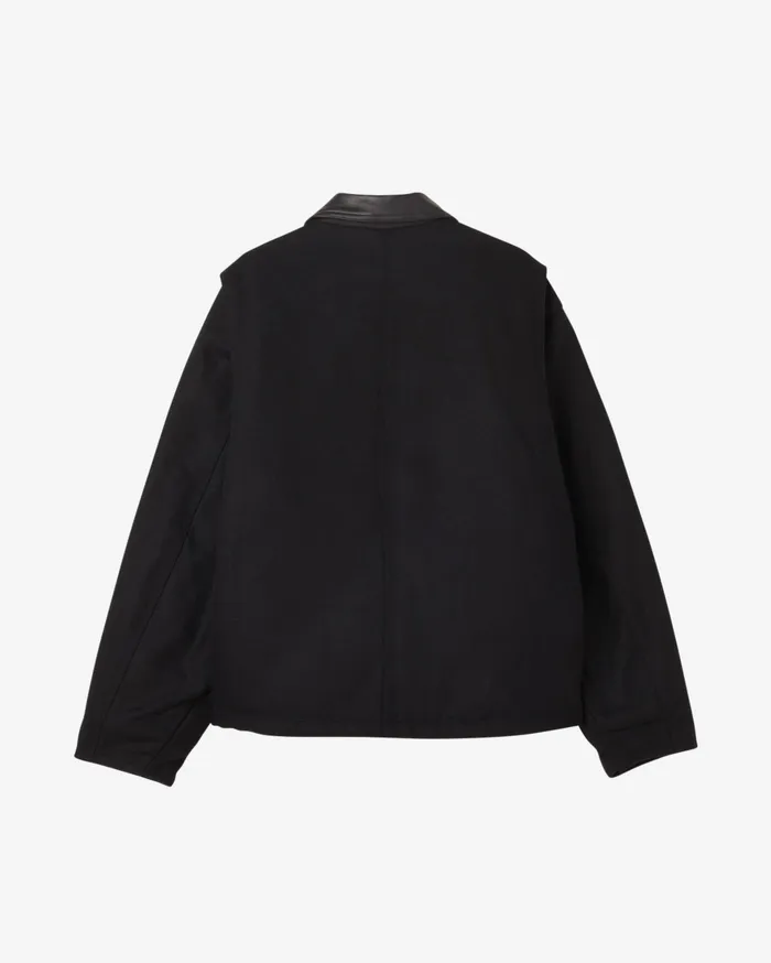 OBEY CHISEL MELTON JACKET Black Men JACKETS OBEY Clothing