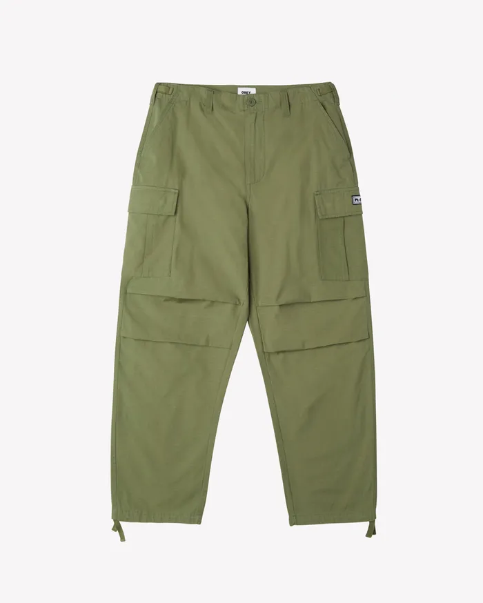 OBEY Clothing BOTTOMS Men HARDWORK RIPSTOP CARGO PANT Light Army