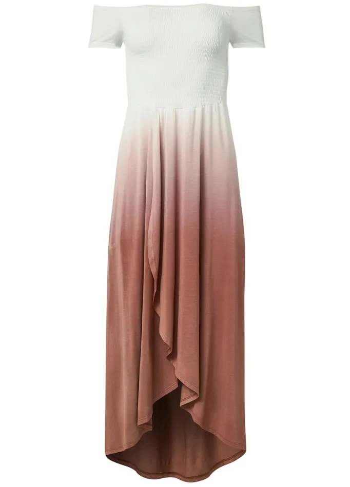 OFFTHESHOULDER OMBRE DRESS Brown Multi Women VENUS Maxi Dresses