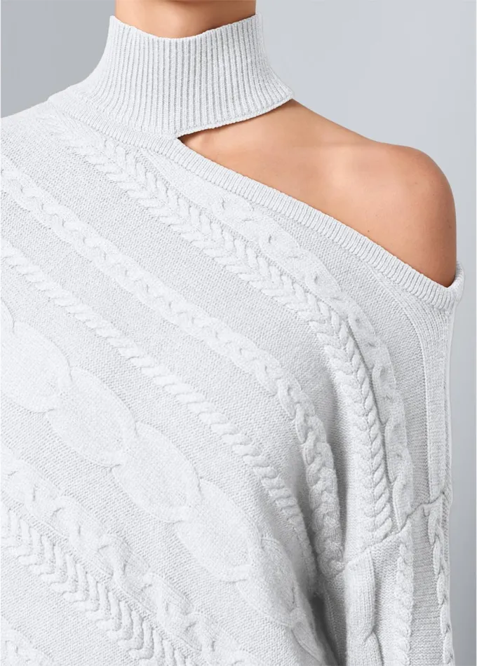 OneShoulder Turtleneck White Women VENUS Turtleneck and Mock Neck