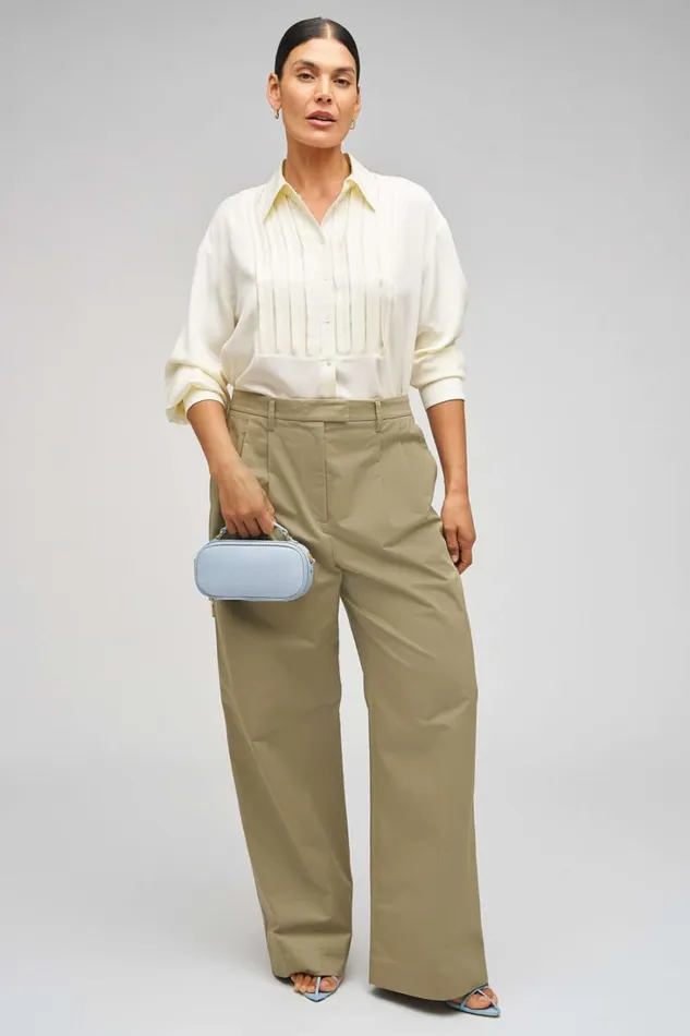 Oroton 3D Bib Shirt Cream Women Tops Oroton 3D Bib Shirt Cream Women Tops