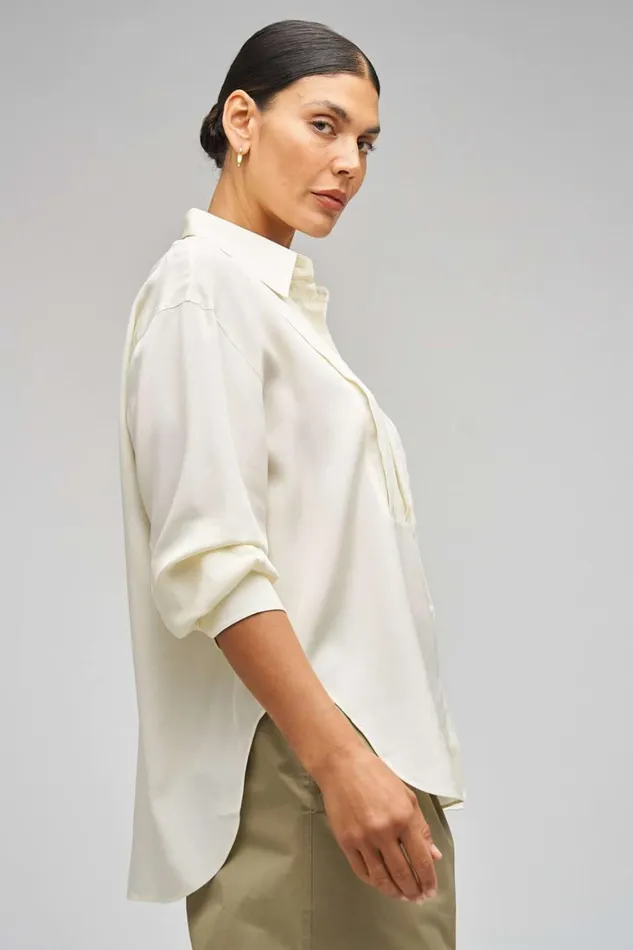 Oroton 3D Bib Shirt Cream Women Tops Oroton 3D Bib Shirt Cream Women Tops