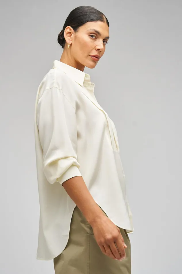 Oroton 3D Bib Shirt Cream Women Tops Oroton 3D Bib Shirt Cream Women Tops