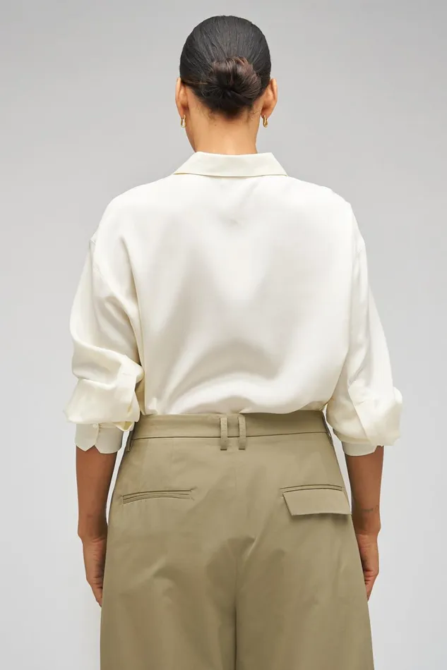 Oroton 3D Bib Shirt Cream Women Tops Oroton 3D Bib Shirt Cream Women Tops