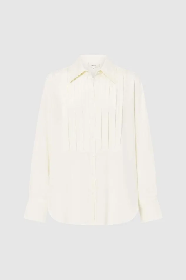 Oroton 3D Bib Shirt Cream Women Tops Oroton 3D Bib Shirt Cream Women Tops