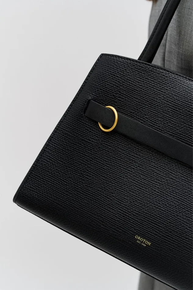 Oroton Audrey Small Three Pocket Day Bag Black Women Totes Oroton Audrey Small Three Pocket Day Bag Black Women Totes