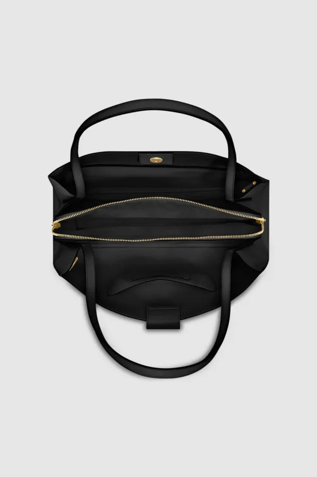 Oroton Audrey Three Pocket Day Bag Black Women Totes Oroton Audrey Three Pocket Day Bag Black Women Totes