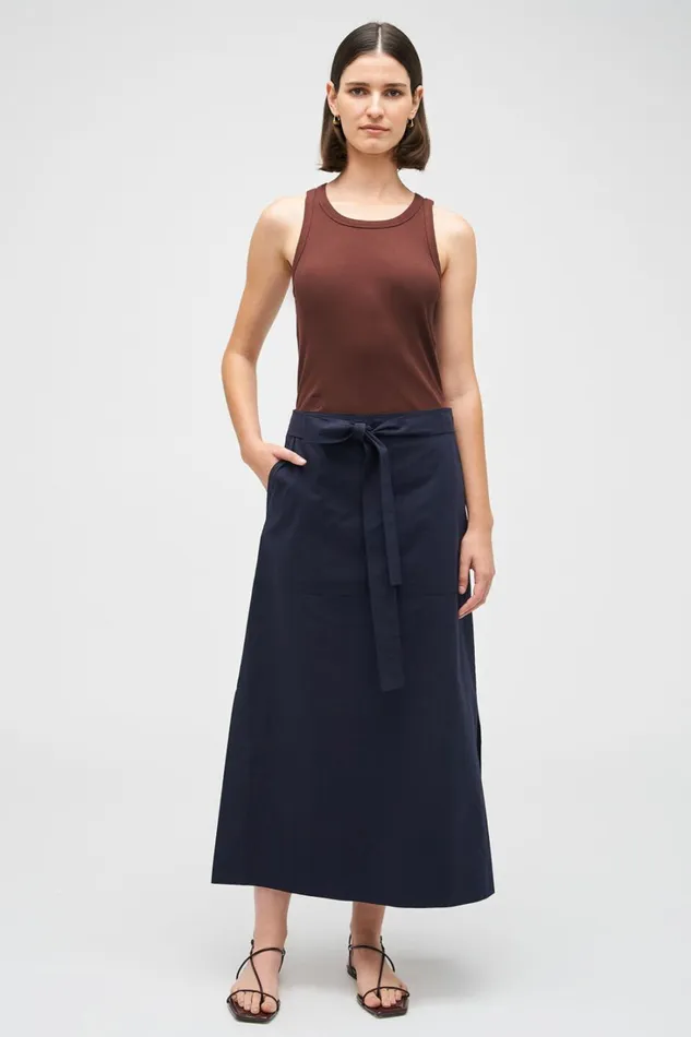 Oroton Clover Poplin Skirt North Sea Women Skirts Oroton Clover Poplin Skirt North Sea Women Skirts