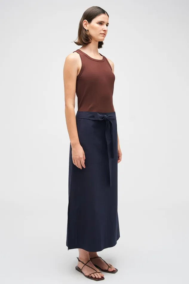 Oroton Clover Poplin Skirt North Sea Women Skirts Oroton Clover Poplin Skirt North Sea Women Skirts