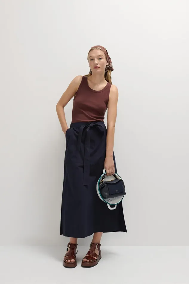 Oroton Clover Poplin Skirt North Sea Women Skirts Oroton Clover Poplin Skirt North Sea Women Skirts
