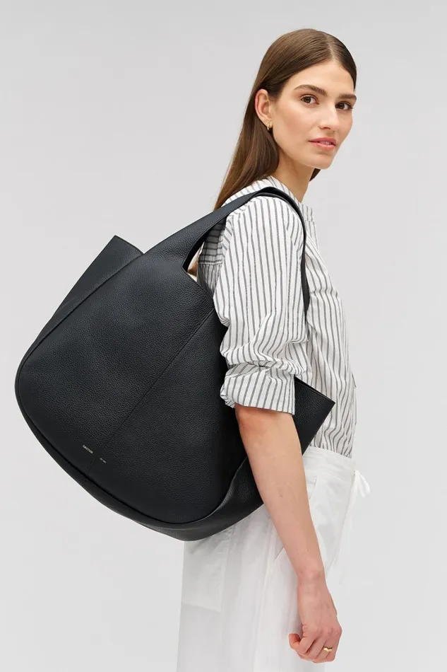 Oroton Emilia Large Tote Black Women Shoulder