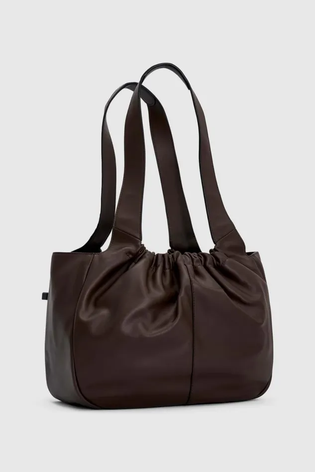 Oroton Emilia Soft Tote Dark Chocolate Women Shoulder Oroton Emilia Soft Tote Dark Chocolate Women Shoulder