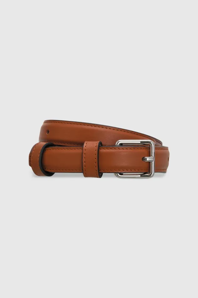 Oroton Florence 20mm Belt Cognacsilver Women Belts