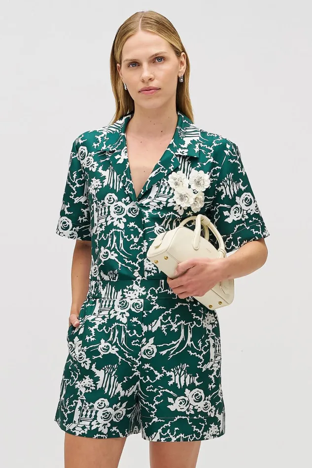 Oroton Garden Toile Print Short Ivy Women Pants Oroton Garden Toile Print Short Ivy Women Pants