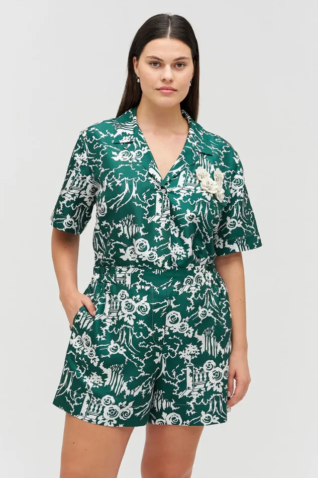 Oroton Garden Toile Print Short Ivy Women Pants Oroton Garden Toile Print Short Ivy Women Pants
