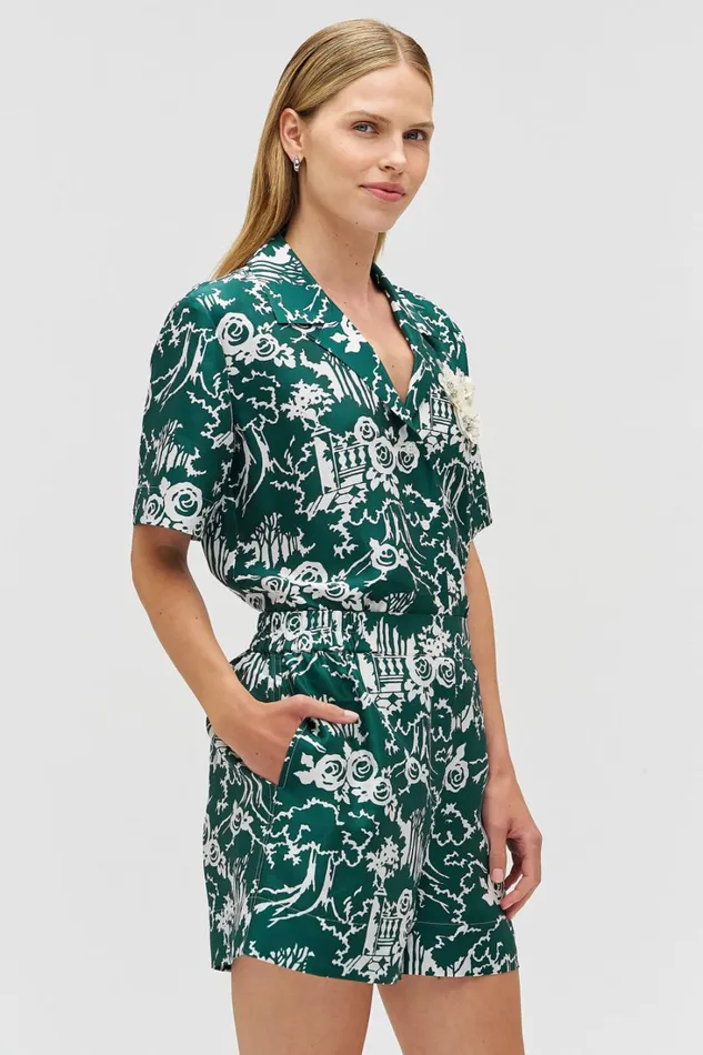 Oroton Garden Toile Print Short Ivy Women Pants Oroton Garden Toile Print Short Ivy Women Pants