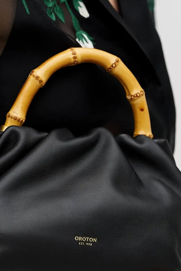 Oroton Gretel Mini Top Handle Black Women Shoulder Oroton Gretel Mini Top Handle Black Women Shoulder