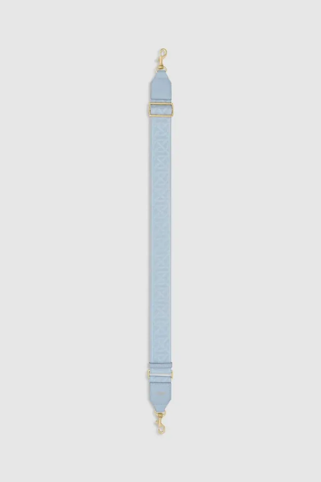 Oroton Logo Bag Strap Washed Denim Women Bag Straps Oroton Logo Bag Strap Washed Denim Women Bag Straps