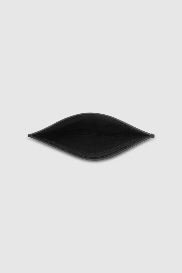 Oroton Marcus Veg Credit Card Sleeve Black WomenMen Wallets