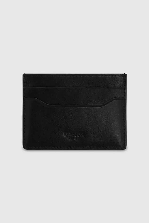 Oroton Marcus Veg Credit Card Sleeve Black WomenMen Wallets Oroton Marcus Veg Credit Card Sleeve Black WomenMen Wallets