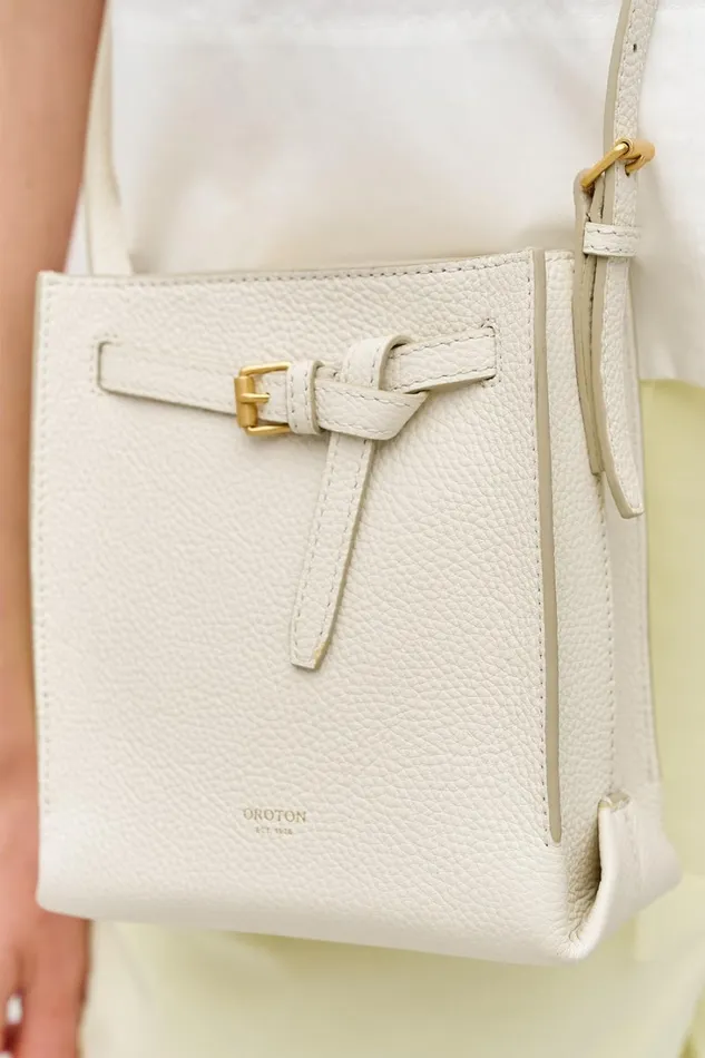 Oroton Margot Tiny Bucket Bag Clotted Cream Women Crossbody