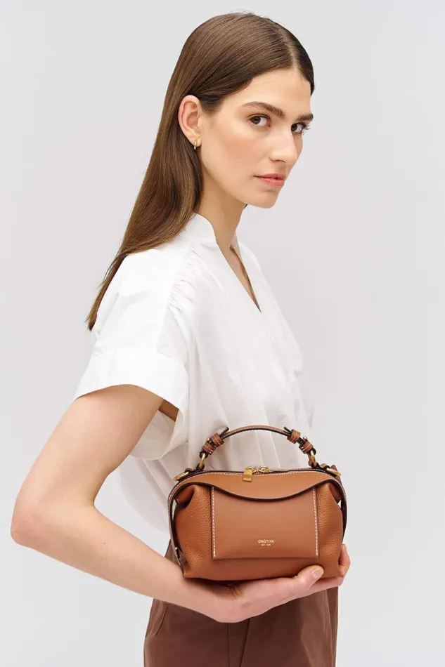 Oroton Mica Mini Bowler Brandy Women Mini Bags Oroton Mica Mini Bowler Brandy Women Mini Bags