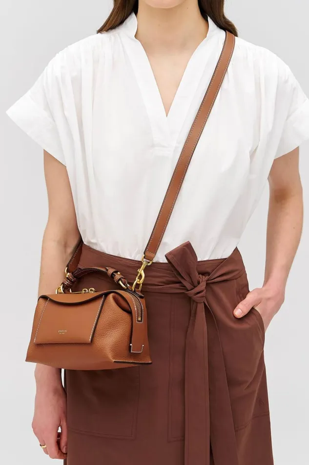 Oroton Mica Mini Bowler Brandy Women Mini Bags Oroton Mica Mini Bowler Brandy Women Mini Bags