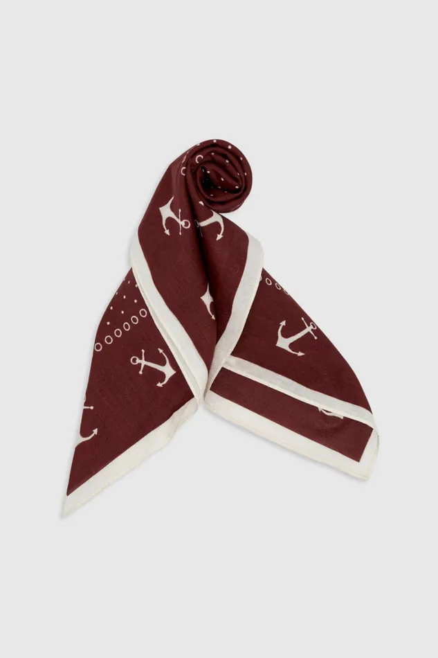 Oroton Mini Dot Cotton Bandana Chocolate Women Scarves Oroton Mini Dot Cotton Bandana Chocolate Women Scarves