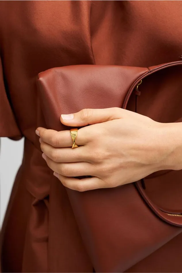 Oroton Ribbon Ring Gold Women Jewellery