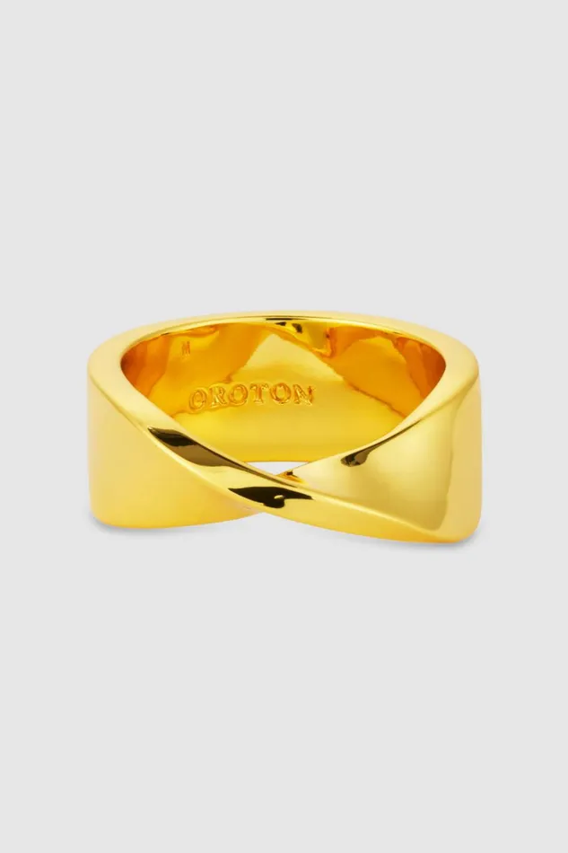 Oroton Ribbon Ring Gold Women Jewellery Oroton Ribbon Ring Gold Women Jewellery