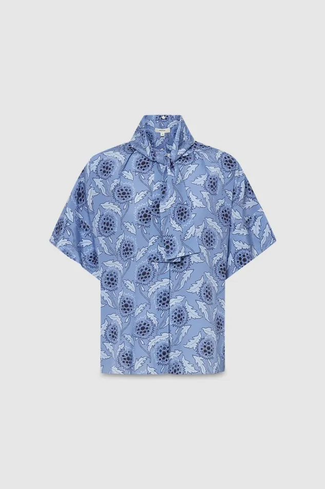 Oroton Soft Thistle Print Top Multi Women Tops