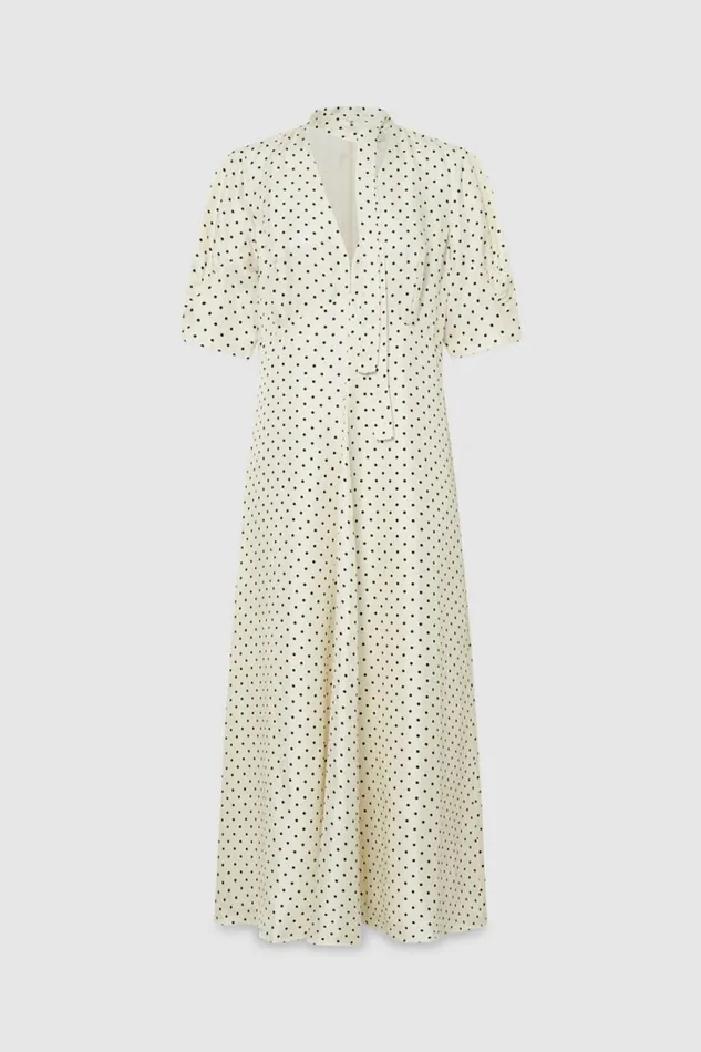 Oroton Spot Print Day Dress Cream Women Dresses Oroton Spot Print Day Dress Cream Women Dresses