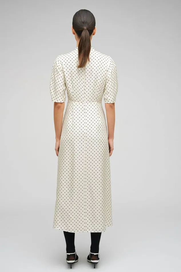 Oroton Spot Print Day Dress Cream Women Dresses Oroton Spot Print Day Dress Cream Women Dresses