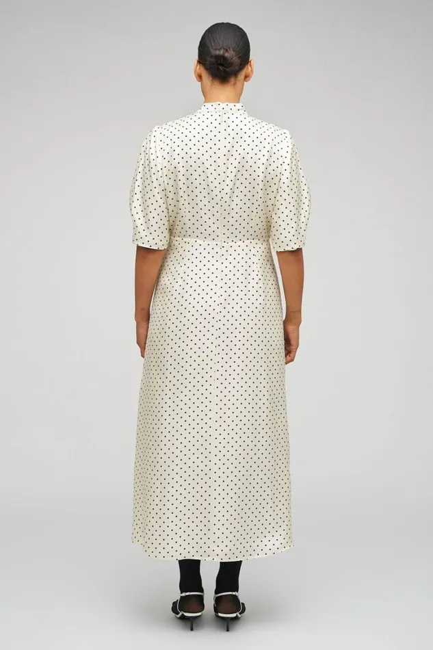 Oroton Spot Print Day Dress Cream Women Dresses Oroton Spot Print Day Dress Cream Women Dresses