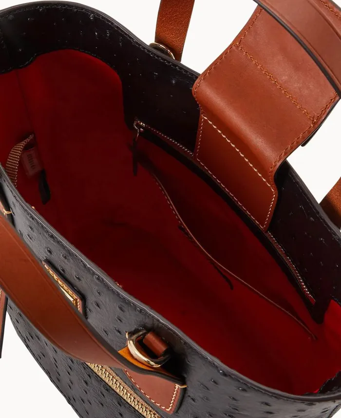 Ostrich Brinley Black Woman Dooney and Bourke Shoulder Bags Ostrich Brinley Black Woman Dooney and Bourke Shoulder Bags