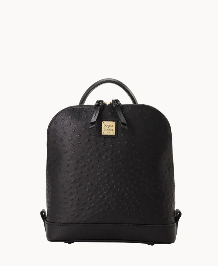 Ostrich Pod Backpack Black Woman Dooney and Bourke Backpacks
